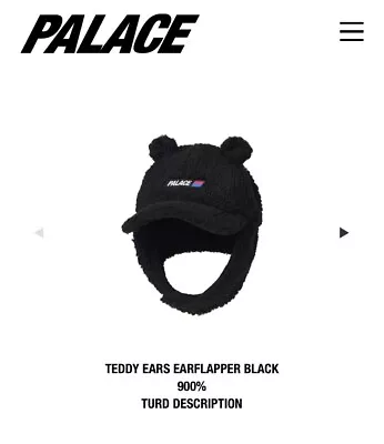 PALACE MONOPATINES OREJAS DE PELUCHE EARFLAPPER NEGRO S/M PRIMAVERA 2024 Foto 1 de 2