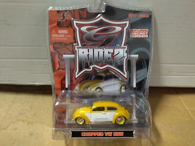 VOLKSWAGEN BEETLE CHOPPED YELLOW/WHITE G-RIDEZ 1:64 MAISTO - Imagen 1 de 2