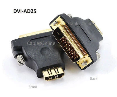 M1-D (P&D) Male to HDMI Female Video Projector Adapter, CablesOnline DVI-AD25 - Image 1 of 4