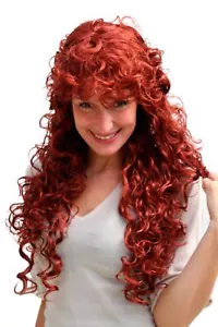 Damenperücke rot lang gelocktes Haar Perücke mit Locken ca. 65 cm Wig 9229-350 - Bild 1 von 4