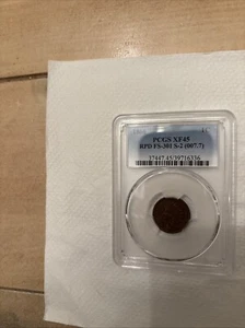 1866 indian head penny PCGS XF 45 RPD FS-301 S-2 - Picture 1 of 2