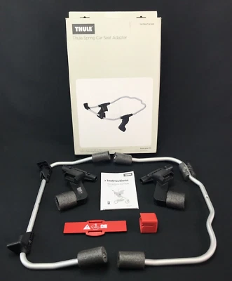 Adaptador de asiento de auto con resorte Thule 11300411 aluminio negro para asientos de auto Chicco Foto 1 de 4