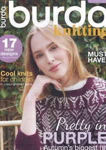Burda Knitting Magazine October 2021 fashion Biggest Hit PRETTY IN PURPLE - Picture 1 of 1