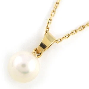 MIKIMOTO Necklace Pearl 750(18K) Yellow Gold - Picture 1 of 6