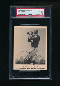 1963 Kahn's Wieners Y.A. Tittle PSA 4 VG-EX New York Giants HOF - Picture 1 of 2