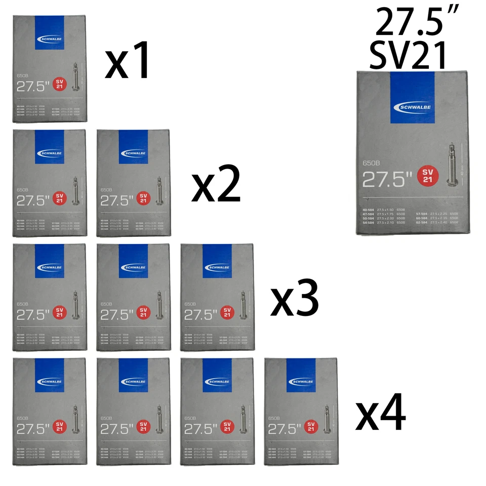 1pack-4pack Schwalbe SV21 27.5"x1.50-2.40 650B Presta Valve MTB Bike Inner Tire