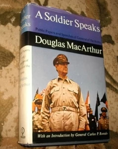 Douglas MacArthur, A Soldier Speaks, 2nd, 1965, HBDJ, Illustrated - Picture 1 of 3
