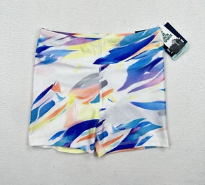 DSG Girls Youth Performance 3" Shorts Size XL Blue White Watercolor - Picture 1 of 7