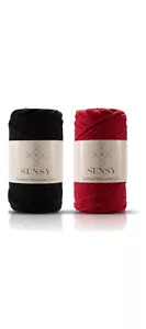 2 pack Macrame %100 Cotton Cord Single twisted 3.5mm 246 ft, Black, Red - Picture 1 of 1