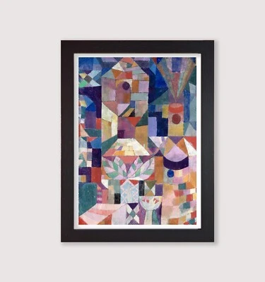 Framed Paul Klee Burrgarten Abstract Art Print Wall Decor Bauhaus - Image 1 of 4