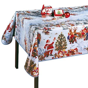 Mantel de cera lavable por metros esquina decoración Navidad 25A - Imagen 1 de 1