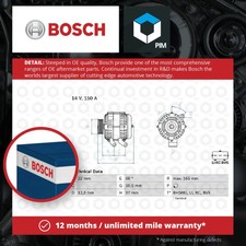 Alternator fits RANGE ROVER SPORT L320 2.7D 05 to 09 Bosch YLE500200 YLE500400