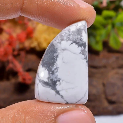 Colgante de cabujón envuelto en alambre Howlita de lujo natural de 25 quilates suministro 27X17X5 mm Foto 1 de 4