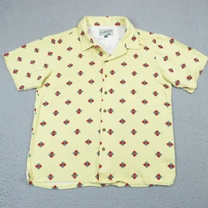 Camisa Bogey Niños Hombres Pequeña Amarilla Geométrica Retro Bowling Rockabilly Golf Botón - Imagen 1 de 10