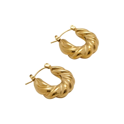 Pendientes croissant trenzados de oro Kloudy Foto 1 de 2