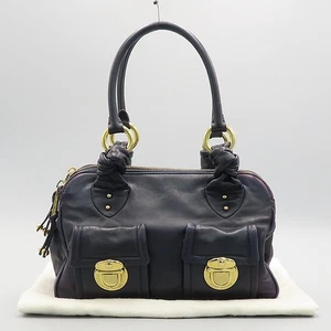 Marc_Jacobs Navy Leather Venetian Two Pocket Tote - Picture 1 of 6