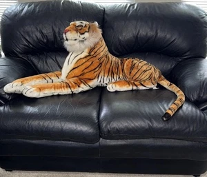 Goffa Bengal Tiger Jumbo Size Plush Animal 60”Long (including Tail) Home Decor! - Picture 1 of 24