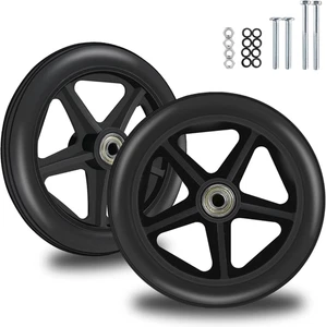 2 Pack 6 Inch Replacement Front Wheels for Wheelchairs, Walkers, Rollators, Dura - Picture 1 of 12