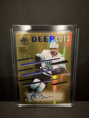 2023-24 Upper Deck SP Game Used Matty Beniers Deep Cuts Auto 21/25 - Image 1 of 2
