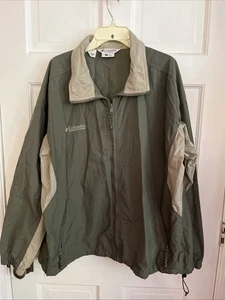 Columbia Herren Jacke Full Zip Wasserdicht Regen Outdoor Trail Grün Beige XL - Bild 1 von 6
