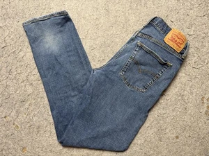 Levis 501 Jeans Mens 29x31 Blue Denim Straight Leg Button Fly Original Fit - Picture 1 of 14