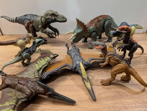 Jurassic World Dino Action Figure Bundle Pterodactyl Orkoraptor Velociraptors - Picture 1 of 8