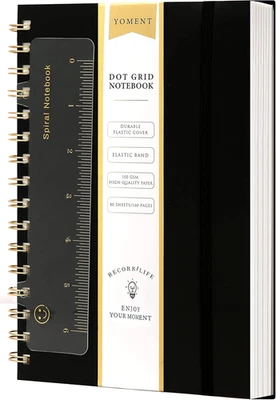 Dot Grid Spiral Notebook A5 Spiral Bullet Dotted Journal 160 Pages Thick Dot Pap - Image 1 of 4
