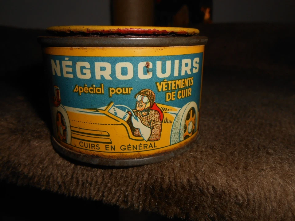 ANCIENNE BOITE POT  NEGROCUIRS, PATE GRAISSE NEUVE PLEINE AUTOMOBILLE GARAGE.TBE - Photo 1/4
