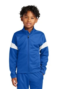 Sport-Tek YST800 Youth Polyester  Travel Full-Zip Side Slash Pockets Jacket - Picture 1 of 9