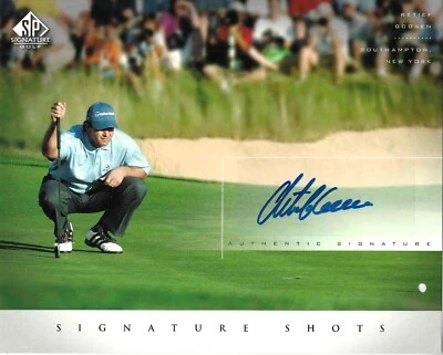 2004 Upper Deck SP Signature Golf Retief Goosen Signature Shots Autograph 8x10 - Image 1 of 2