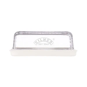 Cheese Storage Tray Glass Lid Removable Seal Cheese Store Holder Tray Kilner - Picture 1 of 3