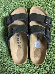 Birkenstock Arizona Black and Sliver Regular New With Tag - Picture 1 of 4