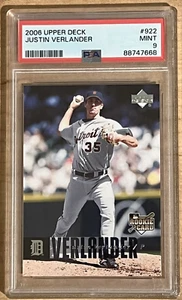 2006 Upper Deck Rookie Justin Verlander #922 Detroit Tigers/Houston Astros PSA 9 - Picture 1 of 2