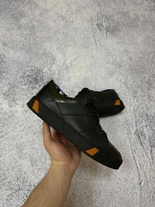 Santoni Men's Black Leather Sneakers Size 6 IT / 7 US / 40 EU (DG Style) - Picture 1 of 15