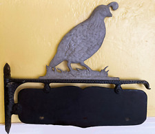 ANTIQUE CAST METAL QUAIL SIGN / WHITEHALL METAL STUDIOS