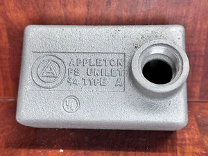 Appleton FSA-1-75 3/4" Aluminum Device Box 1-Hub B 1-Gang Outlet Unilet Condulet - Picture 1 of 3