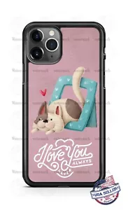 Kitty Cat I love you Quote Phone Case Cover For iPhone i12 Samsung A11 Google LG - Picture 1 of 4