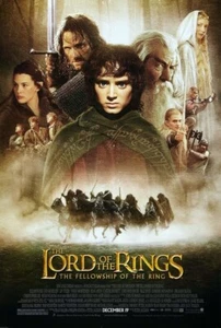 LORD OF THE RING FELLOWSHIP OF THE RING  ORIGINAL Movie Poster DS 27×40 - Picture 1 of 1
