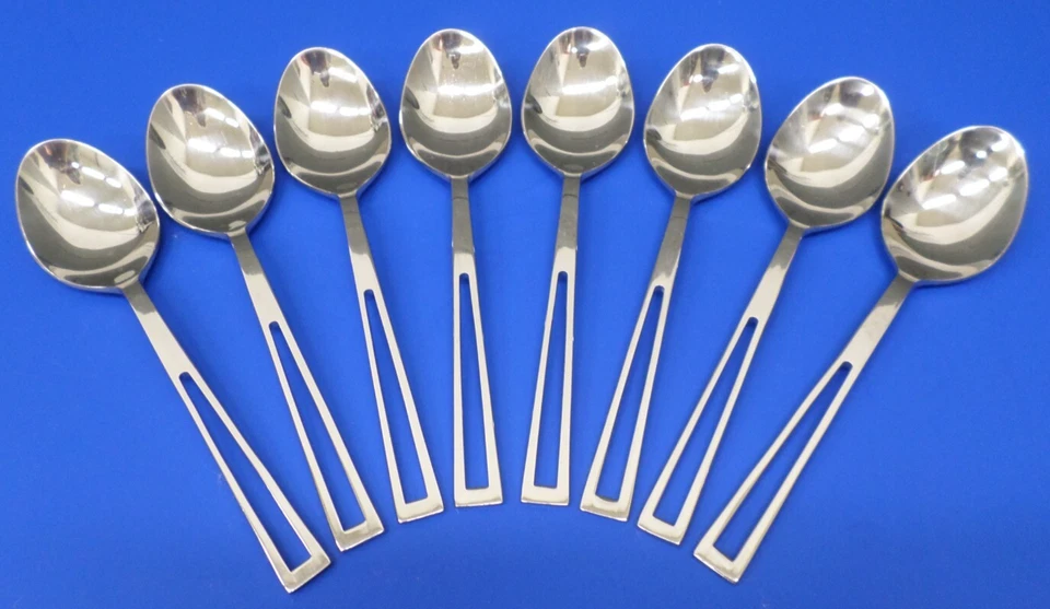 8 Towle Supreme Cutlery APERTO Glossy 18-8 Stainless Japan Flatware SOUP SPOONS - Image 1 of 4