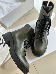 KENZO BOOTS 38 GRÜN TRACKSOHLE SCHWARZ KALBSLEDER‼️ - Bild 1 von 13