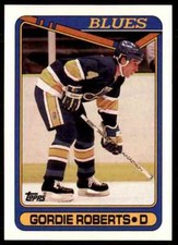 1990-91 Topps Hockey Card Gordie Roberts St. Louis Blues #256
