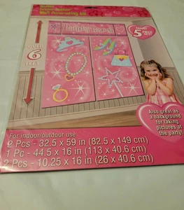 PRINCESS PARTY WALL POSTER DECORATING KIT (5pc) ~ Birthday Supplies Scene Setter - Picture 1 of 3