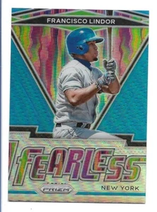Francisco Lindor 2021 Panini Prizm Fearless Carolina Blue Prizm #FR-6 Mets - Imagen 1 de 2