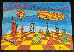 Hot air Balloon - Satire artistic Design by G. Robin postcard - Picture 1 of 2