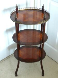 SUPERB ANTIQUE 19TH CENTURY FRENCH KINGWOOD ETAGERE / STAND / SIDE TABLE