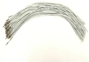 Dupont 2.54mm Crimped Terminal Pins White Wire 30cm DIY Housing Connector 30pcs - Picture 1 of 4