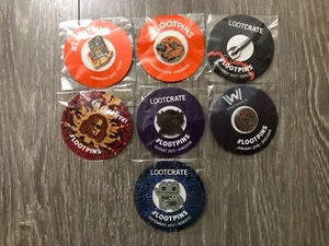 Loot Crate Lootpins Pin Lot of 7 New/Sealed - Picture 1 of 4