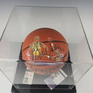 Kareem Abdul-Jabbar Lakers JSA Official Autographed NBA Basketball & Game Ticket - Picture 1 of 9