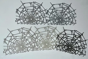 5 COBWEB papel cartulina troquelado adornos HALLOWEEN - Imagen 1 de 33