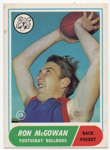1969 Scanlens (19) Ron McGOWAN Footscray - Picture 1 of 2